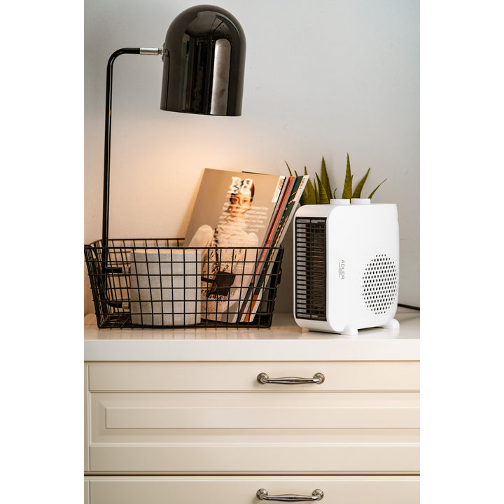 Încălzitor cu ventilator Adler, scop dublu, suflu rece, 2000W, alb, AD 7725