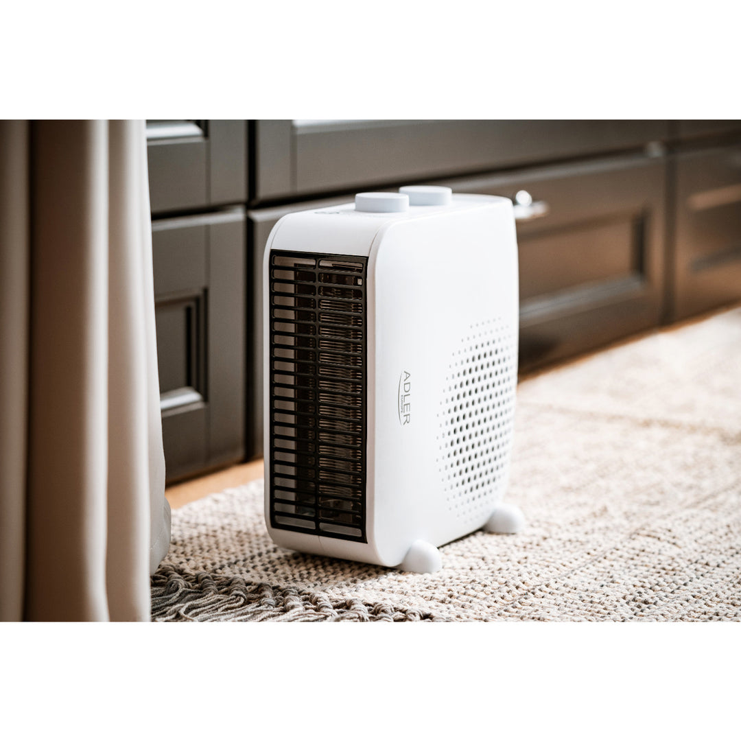Încălzitor cu ventilator Adler, scop dublu, suflu rece, 2000W, alb, AD 7725
