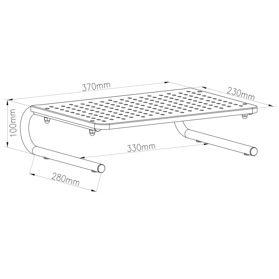 Suport pentru laptop, 13-32", MC-948, 370 x 235 x 100 mm negru