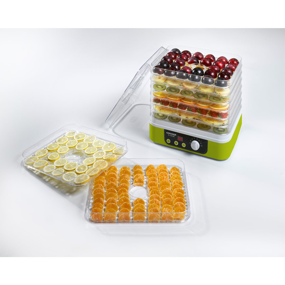 Concept uscător de ciuperci, fructe și ierburi, 9 sită, cronometru, control al temperaturii, priză UK, SO-1060 UK