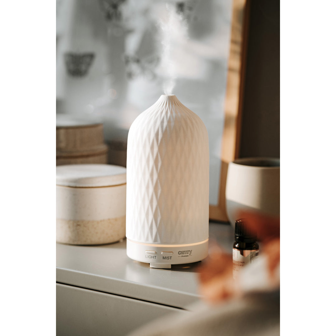 Camry CR 7970 Difuzor de aromă ceramic cu ultrasunete, 100 ml, lumină ambientală