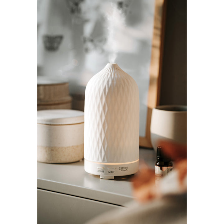 Camry CR 7970 Difuzor de aromă ceramic cu ultrasunete, 100 ml, lumină ambientală