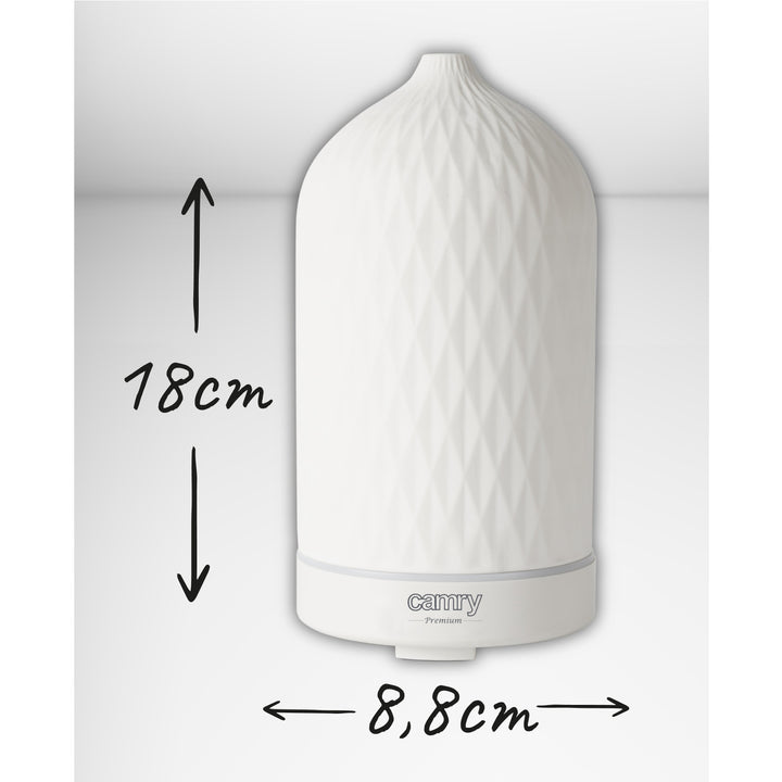 Camry CR 7970 Difuzor de aromă ceramic cu ultrasunete, 100 ml, lumină ambientală