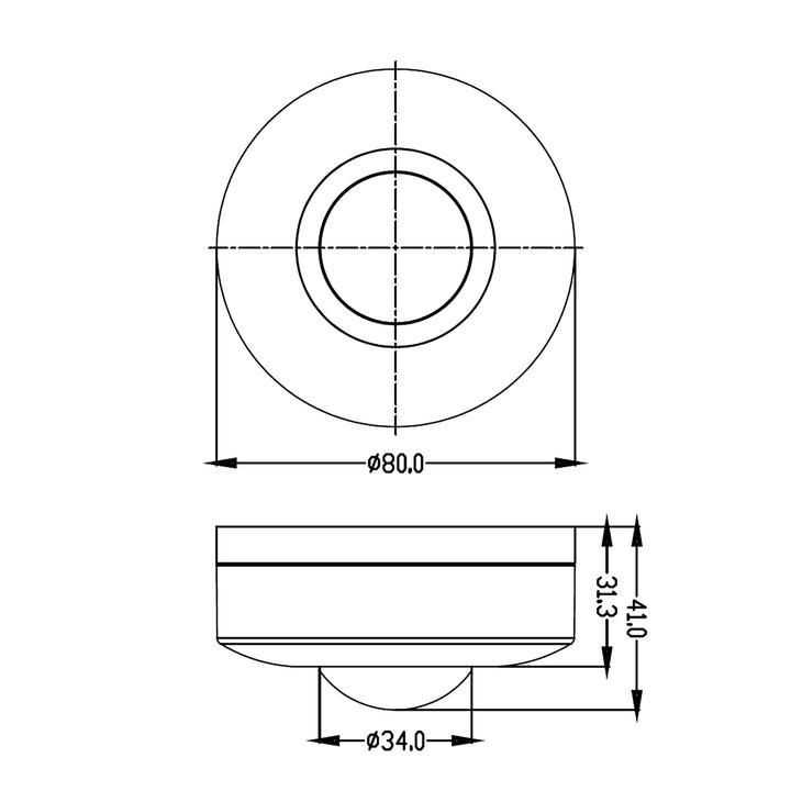 Detector de mișcare Maclean PIR, rază de acțiune 6m, tavan, sarcină max. 1200W