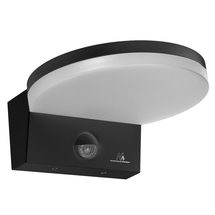 Lampă cu LED Maclean, senzor de mișcare PIR, negru, 15W, alb neutru (4000K)