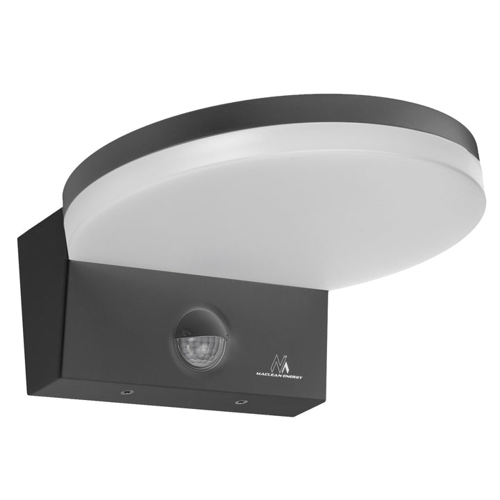 Lampă cu LED cu senzor de mișcare Maclean, gri, 15W, IP65, alb neutru (4000K)