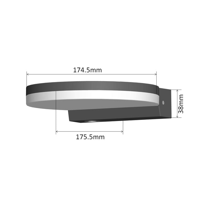 Lampă cu LED Maclean, negru, 15W, IP65, 1300lm, alb neutru (4000K)