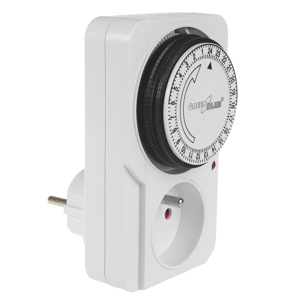 Întrerupător mecanic GreenBlue, 48 de programe, sarcină maximă 16A, IP20, GB360 E
