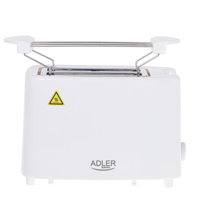 Prăjitor de pâine Adler, 6 nivele de reglare, grătar pentru chifle, 900 W, alb, AD 3223