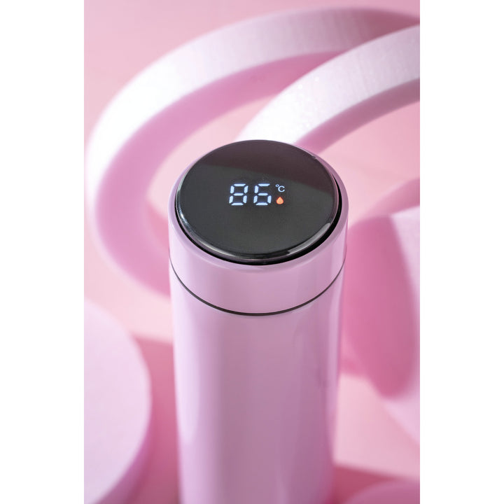 Termos Adler, ecran tactil LED, capacitate 473 ml, roz, AD 4506