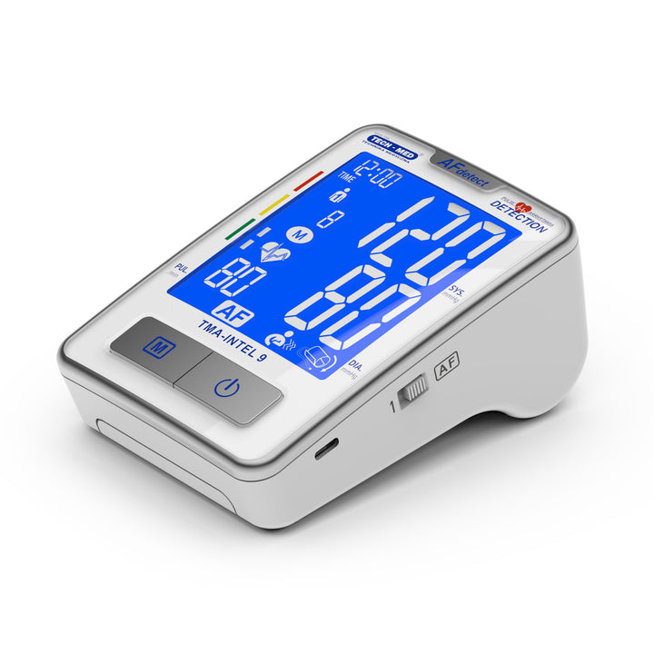 Tensiometru Tech-Med, detectarea fibrilației atriale, afișaj LCD, TMA-INTEL 9