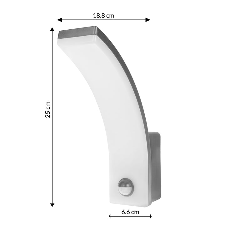 Aplica de exterior Maclean 20W cu senzor de mișcare, LED, IP65, 2000lm, gri, 4000K