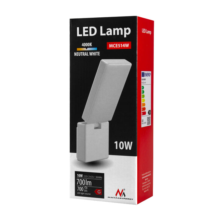 Lampa LED pentru exterior Maclean LED, 10W, 700lm, IP65, alb neutru 4000K, alb