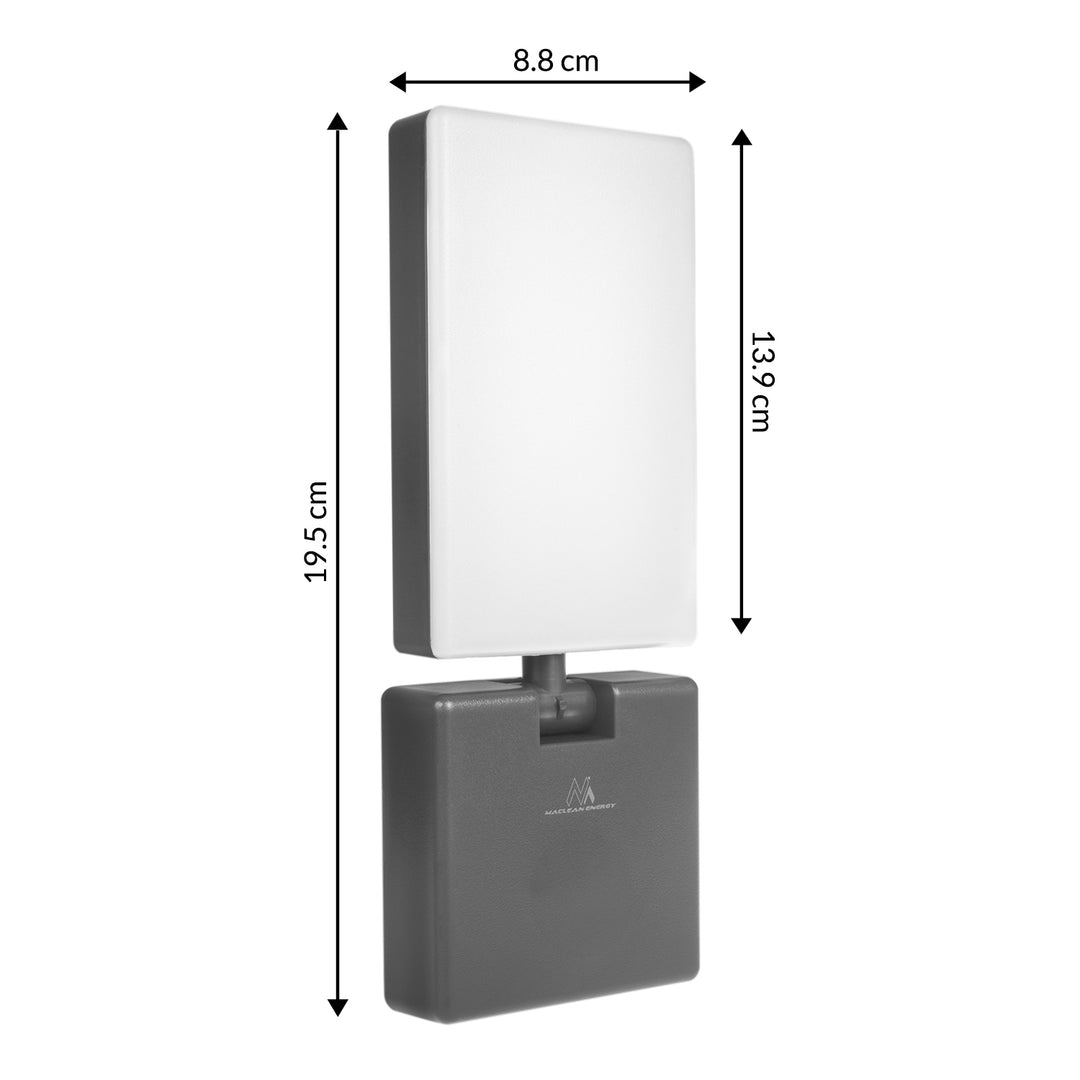 Lampa LED pentru exterior Maclean LED, 10W, 700lm, IP65, alb neutru 4000K, gri