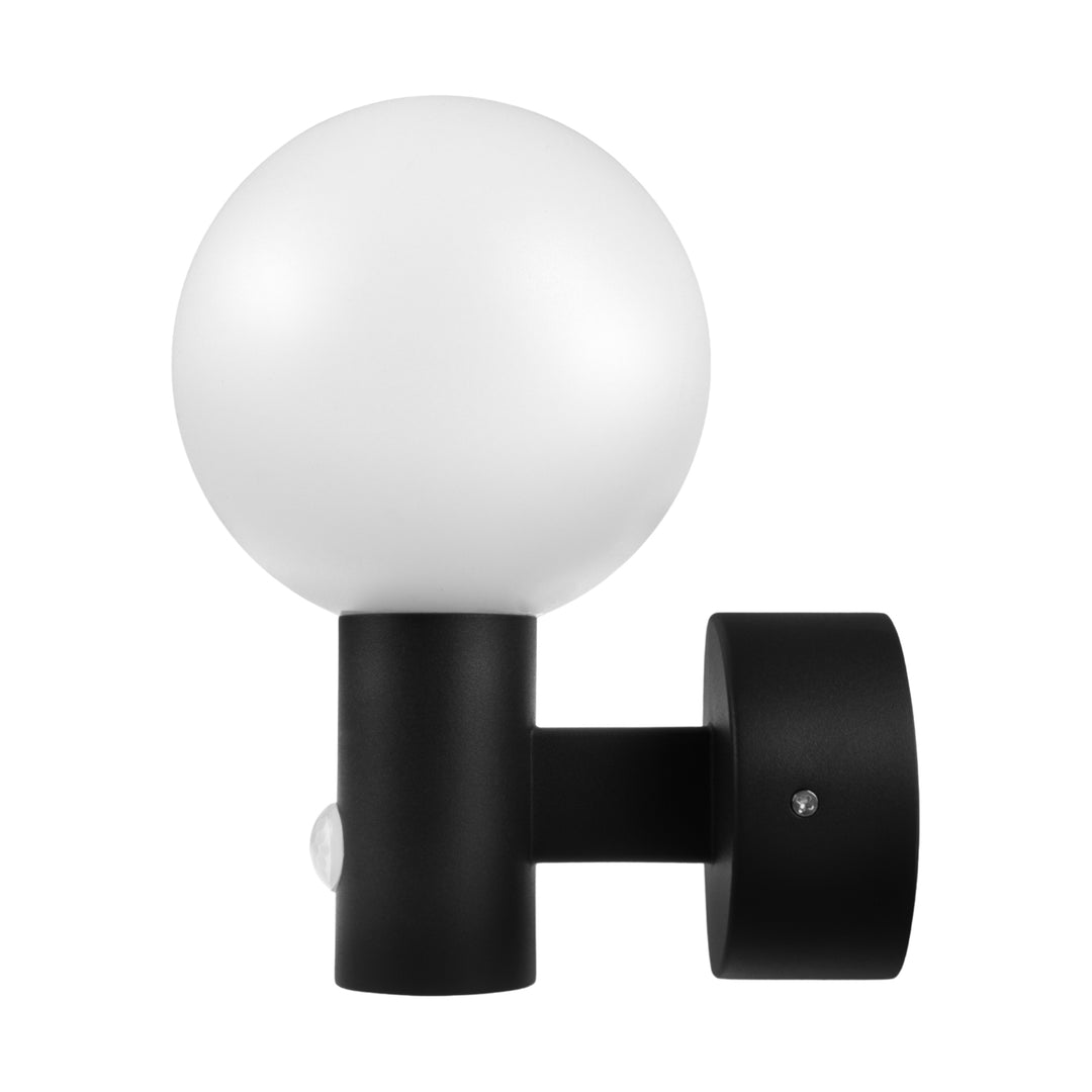 Lampa de perete Maclean MCE 515 B PIR cu senzor de mișcare LED, negru, 15W, IP65, 1600lm, 4000K