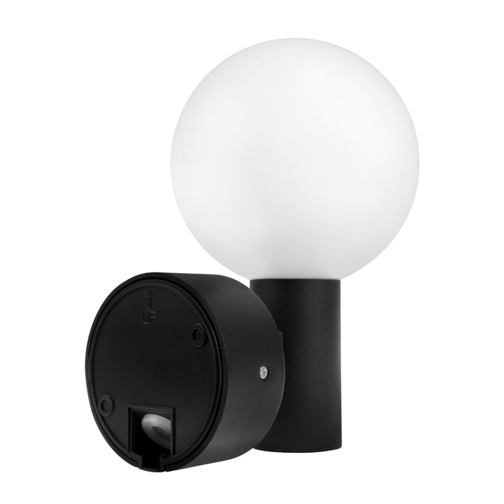 Lampa de perete Maclean MCE 515 B PIR cu senzor de mișcare LED, negru, 15W, IP65, 1600lm, 4000K