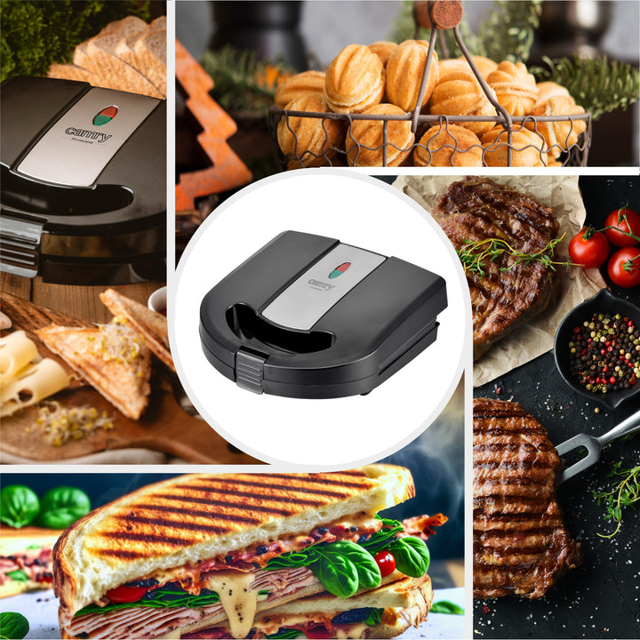 Toaster multifuncțional Camry, prăjitor de pâine, grătar, prăjitor de nuci, 1000W,