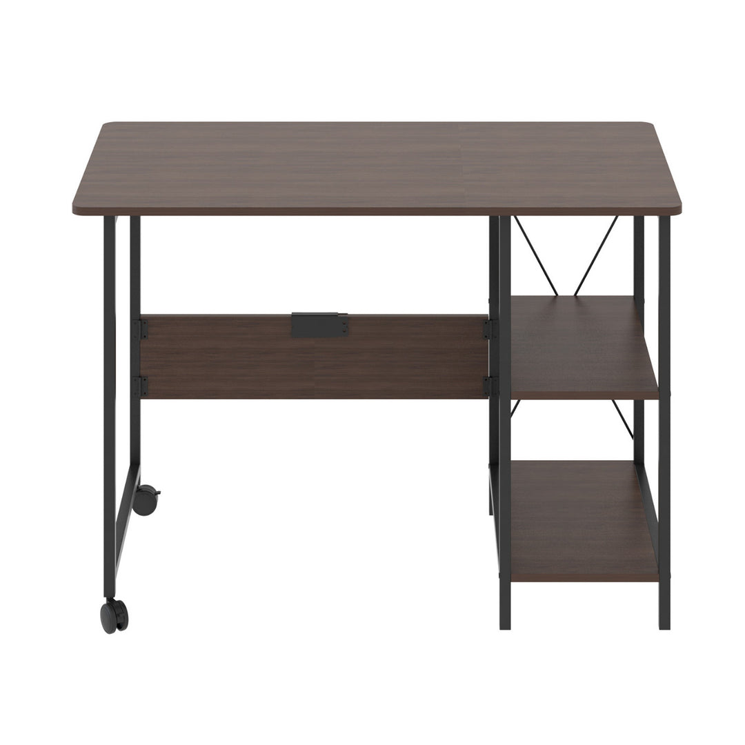 Birou pliabil Loft Maclean, dimensiuni: 107x55x75 cm, max 150 kg, cu blat, culoare nuc inchis, MC-411 B