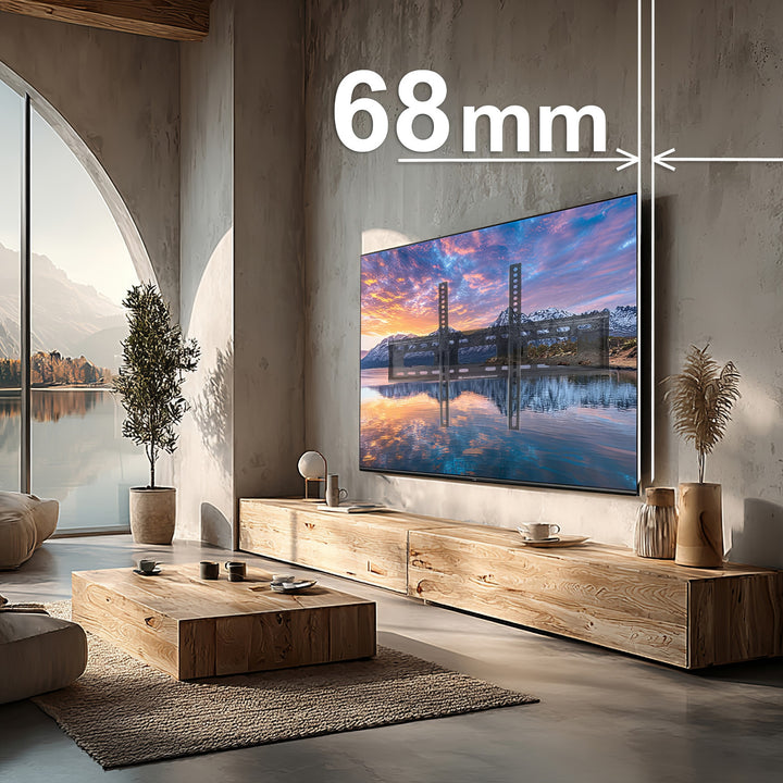 Suport TV de perete Maclean, max VESA 600x400, 32-90", 80kg, reglare înclinare +15°~-15°, MC-421