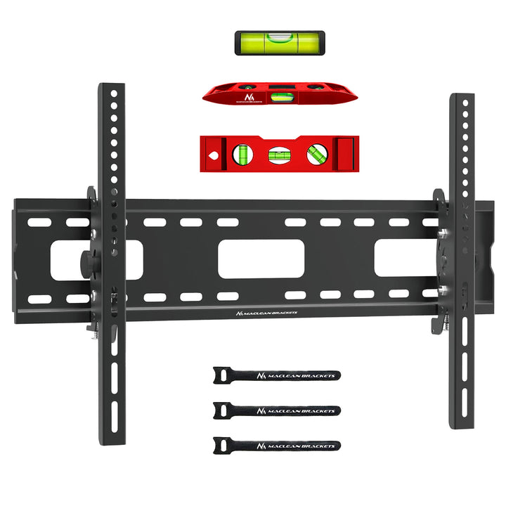 Suport TV de perete Maclean, max VESA 600x400, 32-90", 80kg, reglare înclinare +15°~-15°, MC-421