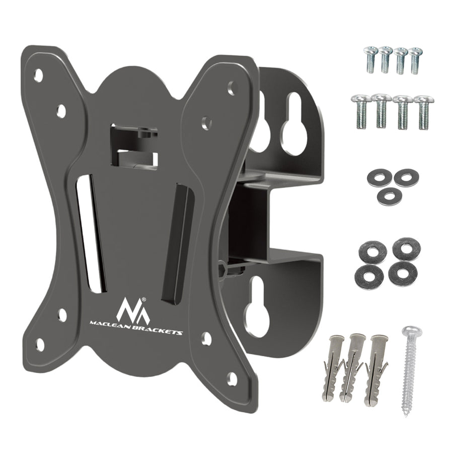Suport TV de perete Maclean, max. VESA 100x100, 13-32", 30kg, negru, MC-415