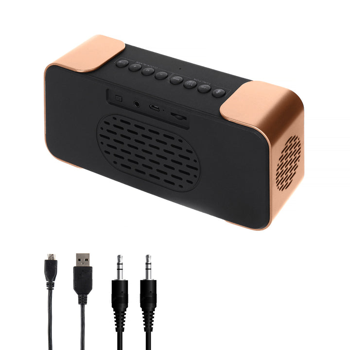 Ceas deșteptător radio fără fir din cupru cu afișaj LED și funcție Bluetooth