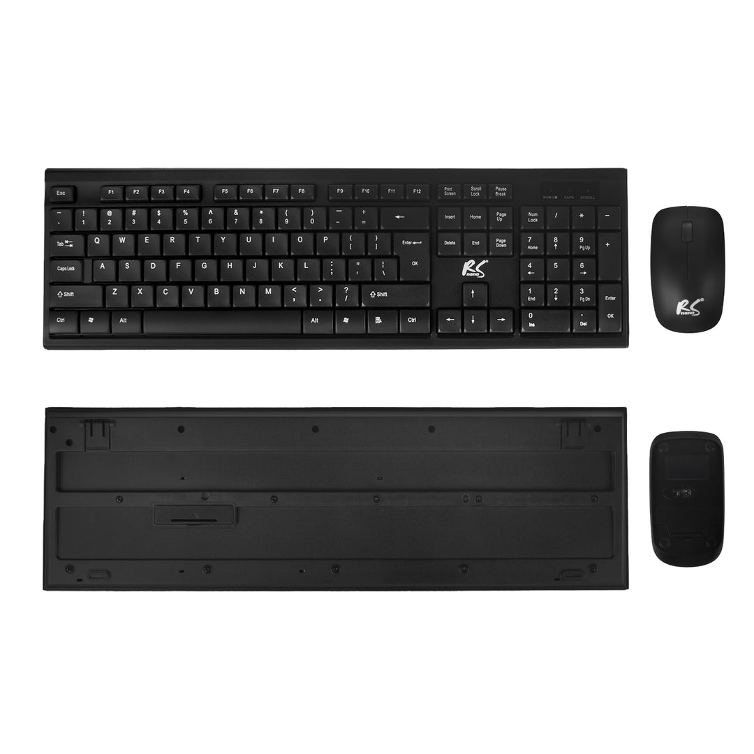 Set tastatura cu mouse wireless NanoRS Combo RS580, negru