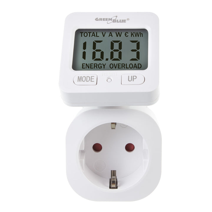Contor de energie GreenBlue, wattmetru, 16A, max. 3680W, sub-memorie, GB615 F