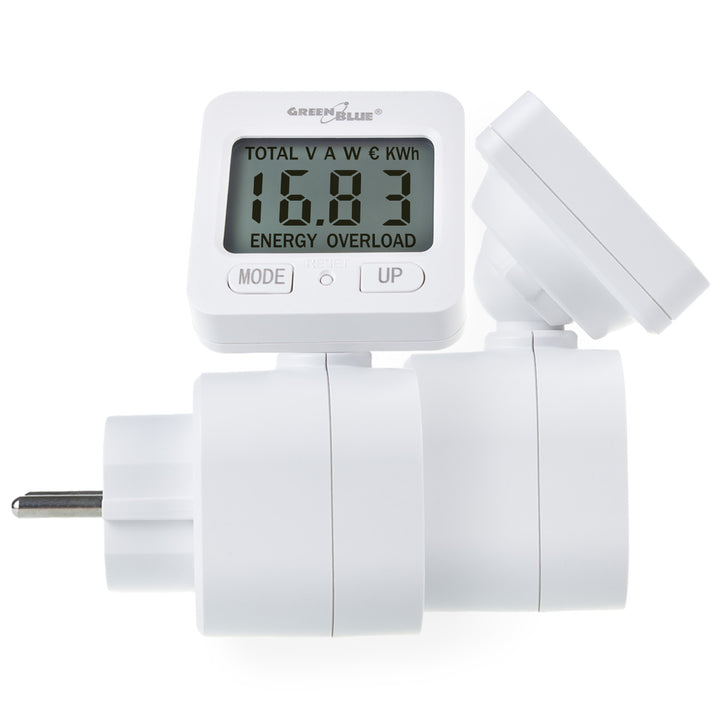 Contor de energie GreenBlue, wattmetru, 16A, max. 3680W, sub-memorie, GB615 F