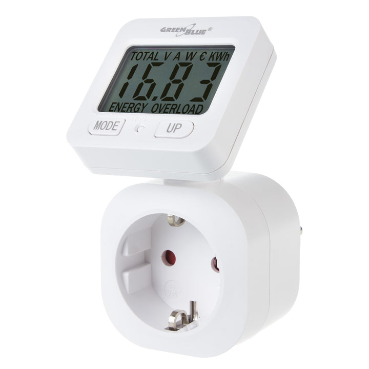 Contor de energie GreenBlue, wattmetru, 16A, max. 3680W, sub-memorie, GB615 F