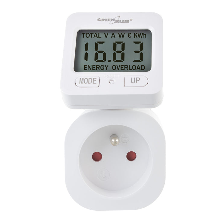 Contor de energie GreenBlue, wattmetru, 16A, max. 3680W, sub-memorie, GB615 E