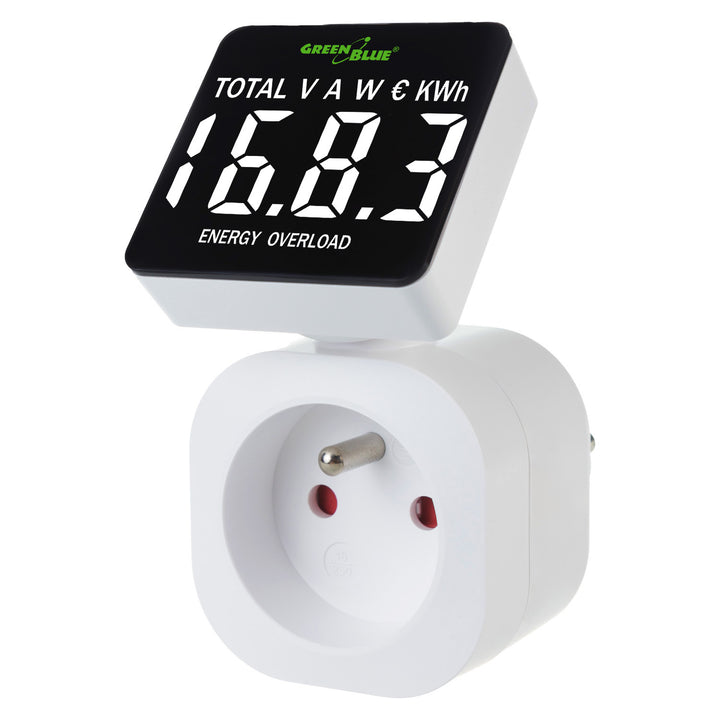 Contor de energie GreenBlue, wattmetru, 16A, max. 3680W, sub-memorie, GB620 E