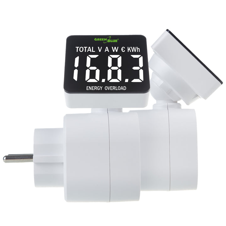 Contor de energie GreenBlue, wattmetru, 16A, max. 3680W, sub-memorie, GB620 F
