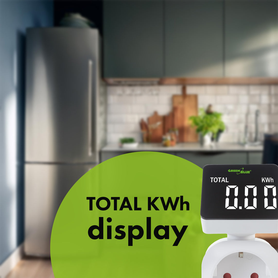 Contor de energie GreenBlue, wattmetru, 16A, max. 3680W, sub-memorie, GB620 F