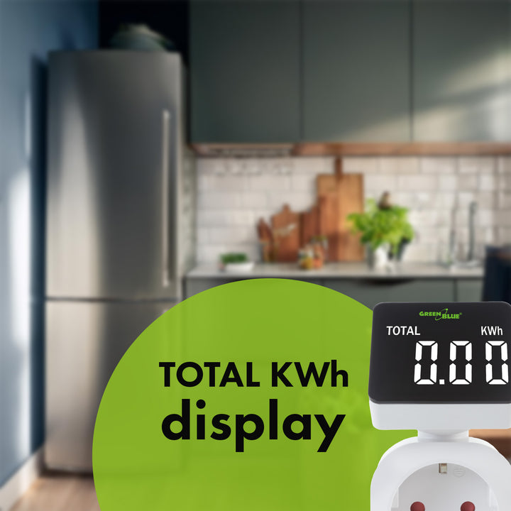 Contor de energie GreenBlue, wattmetru, 16A, max. 3680W, sub-memorie, GB620 F