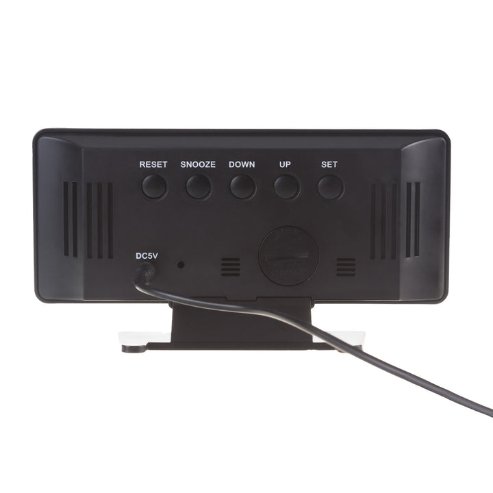 Ceas electronic cu alarmă și termometru GreenBlue GB395, higrometru, negru