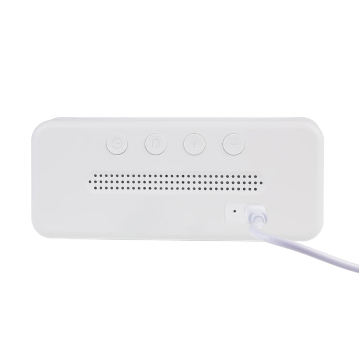 Ceas cu alarmă și termometru GreenBlue GB397, functie snooze, alb