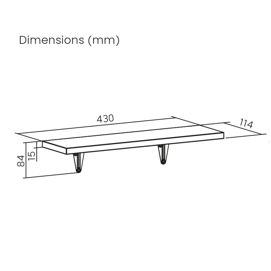 Set 6 polite de perete Maclean MC-331, 8 kg, 43 x 11.4 x 1.5 cm, maro