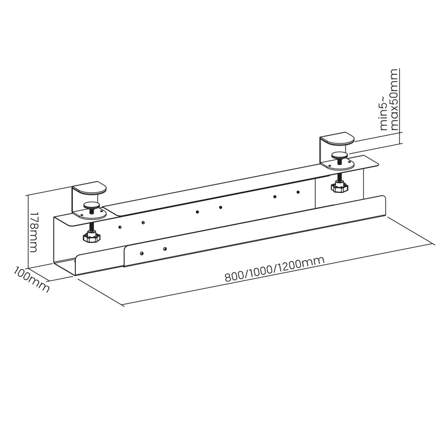 Organizator de birou pentru cabluri Maclean MC-333, 5 kg, alb