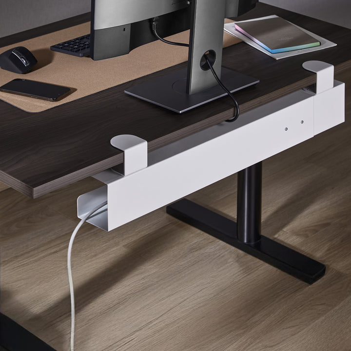 Organizator de birou pentru cabluri Maclean MC-333, 5 kg, alb