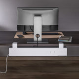 Organizator de birou pentru cabluri Maclean MC-333, 5 kg, alb