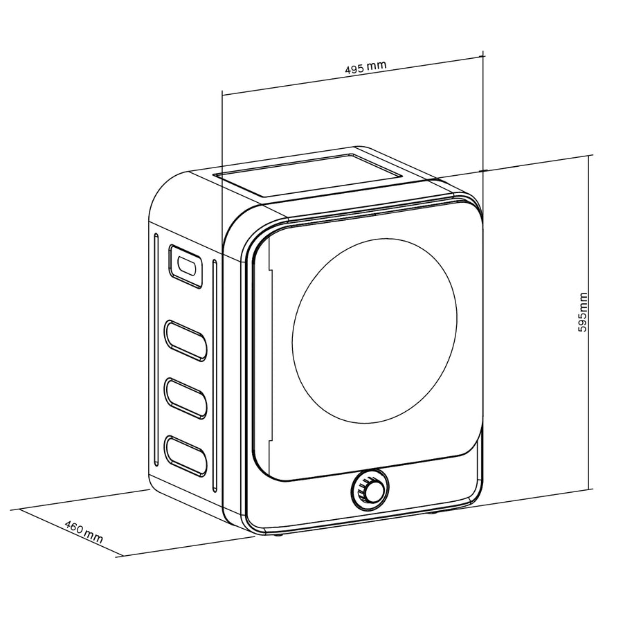 Uscător electric cu tambur pentru haine GreenBlue, cu o capacitate de 3 kg