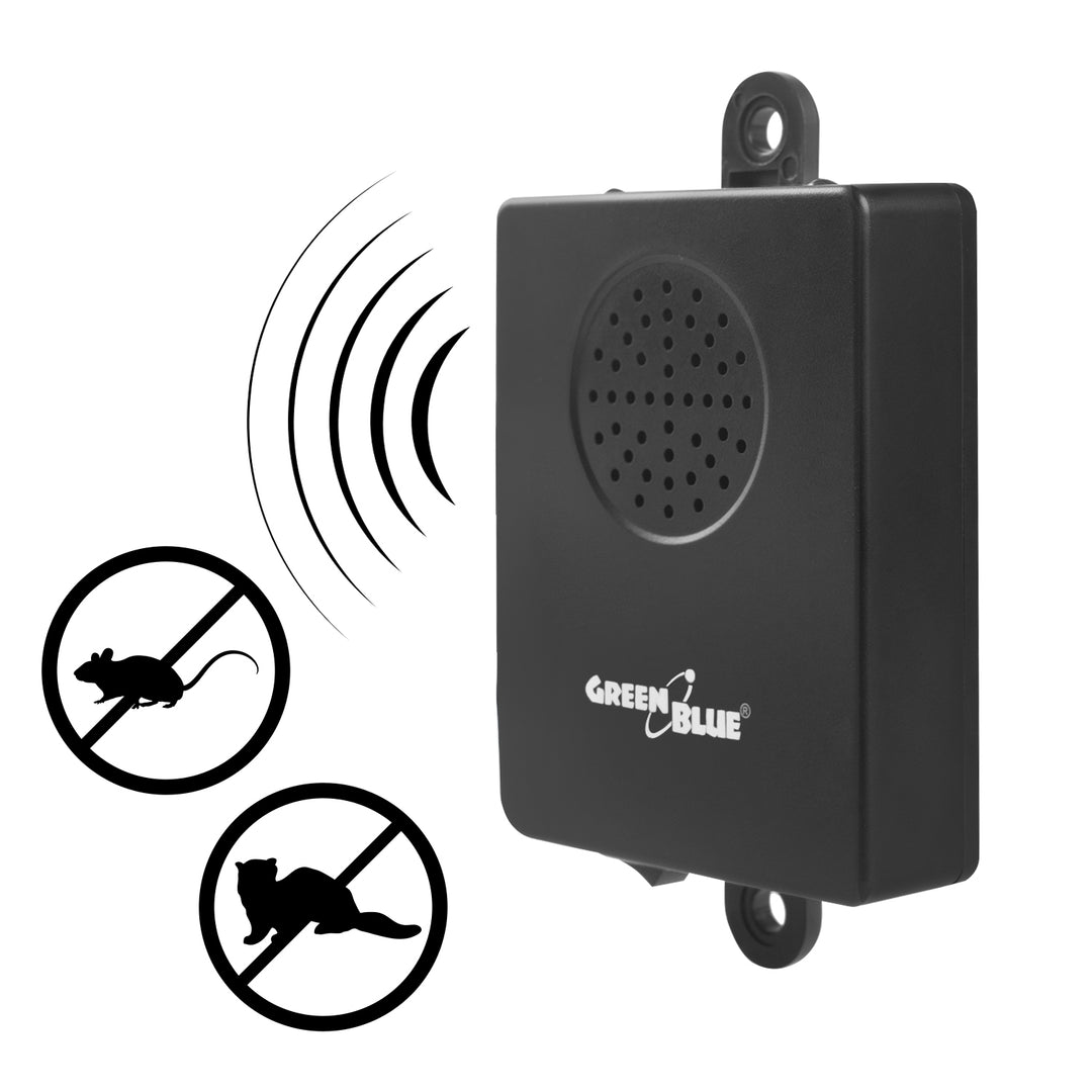 Repelent auto pentru rozatoare, cu ultrasunete GreenBlue GB 730, negru, 45m2