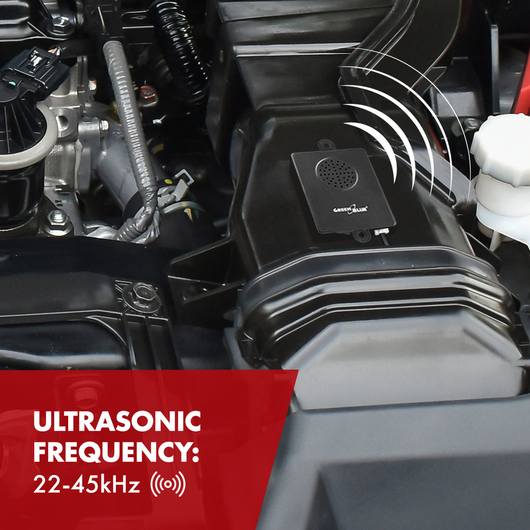 Repelent auto pentru rozatoare, cu ultrasunete GreenBlue GB 730, negru, 45m2