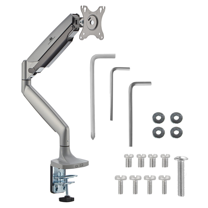 Suport monitor Maclean, braț dublu, cu arc cu gaz, 17"-45", 16 kg, MC-969