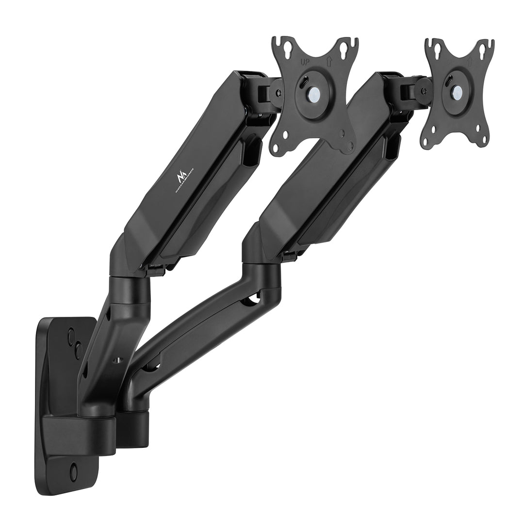 Suport de perete pentru două monitoare Maclean, 17-32'', 9kg max, arc mecanic, MC-988