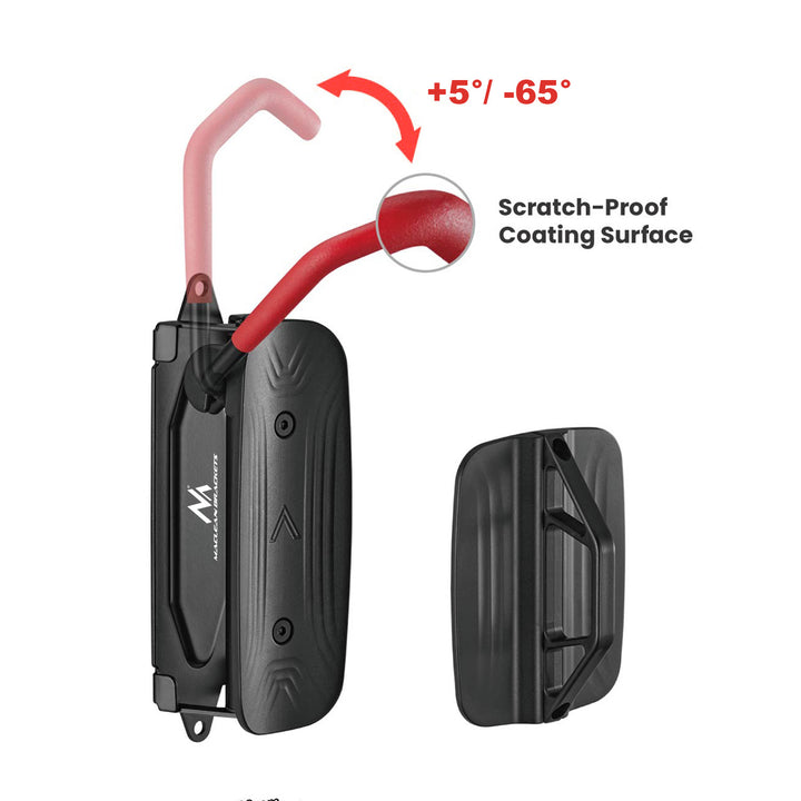 Suport bicicleta de perete Maclean MC-998, 8.2 x 25 x 18.5 cm, 30 kg, negru