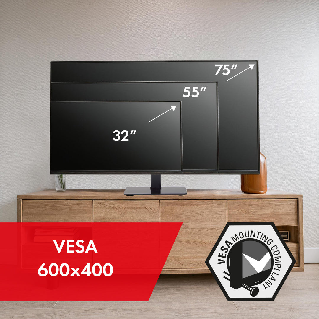 Suport TV universal Maclean MC-386, 40kg, max VESA 600x400 , 32-75", negru