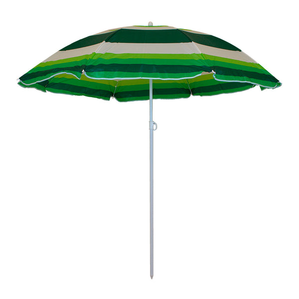 Umbrelă de grădină Master Grill&Party, diametru 180 cm, dungi albe și verzi, JKB03