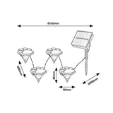 Lampi solare, 4 bucăți, LED, IP44, baterie 600mAh, negru